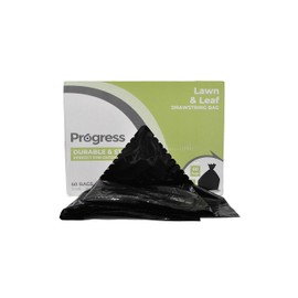 Progress Leaf and Lawn Drawstring Trash Bags – 39 Gallon, Portable, Garbage Bags, Can Liners for Lawn, Backyard, Garage, Kitchen | Waste Disposal Supplies (60 Count)