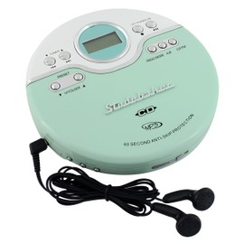 Studebaker SB3703MW Joggable Personal CD/MP3 Player with Audio Book Compatibility, Bookmark Feature and FM PLL Radio - Mint/White