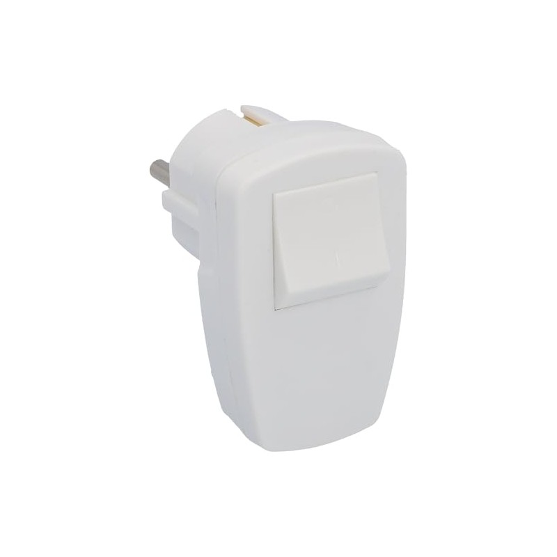 UNITEC Schuko Plug PVC with Off Switch White