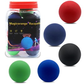 15 Pack Racquetball Multi Colored Racquetballs High Bounce Rubber Racquetballs (Multicolor)