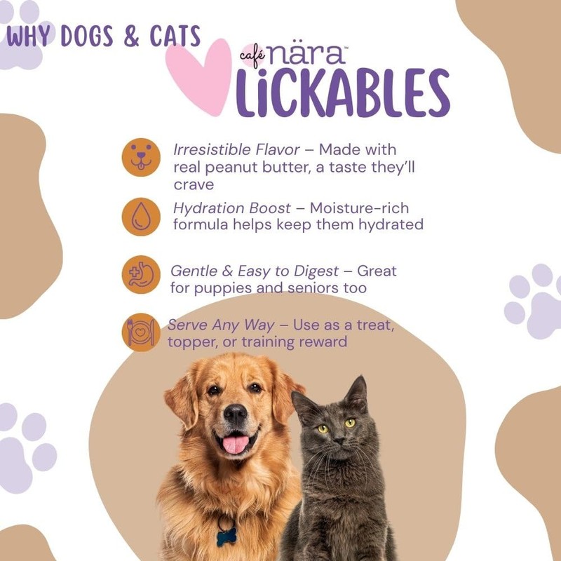 Café Nara Peanut Butter Flavored Lickable Treats for Dogs -
