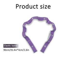 ALLY-MAGIC 8-loop Stretch Assist Strap,Kids Stretch Strap Latin Dance Resistance Bands for Dancers Kids Digital Stretch Bands Pilates Yoga Fitness Training Elastic Dance Bands Y4-BGTLD (Purple White)