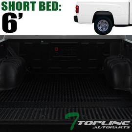 TLAPS 7422445387332 For 1987-2010 Dodge / 2011 Ram Dakota / 2006-2009 Mitsubishi Raider 6.5 Feet (78") Bed Black Rubber Diamond Plate Truck Bed Mat