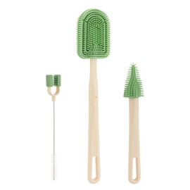 Chuya Silicone Bottle Brushes 4 in 1 Cleaning Tool,with Baby Bottle Brush,Nipple Brush, Straw Brush,Bottle Interface Brush for Home Use and Travel Use
