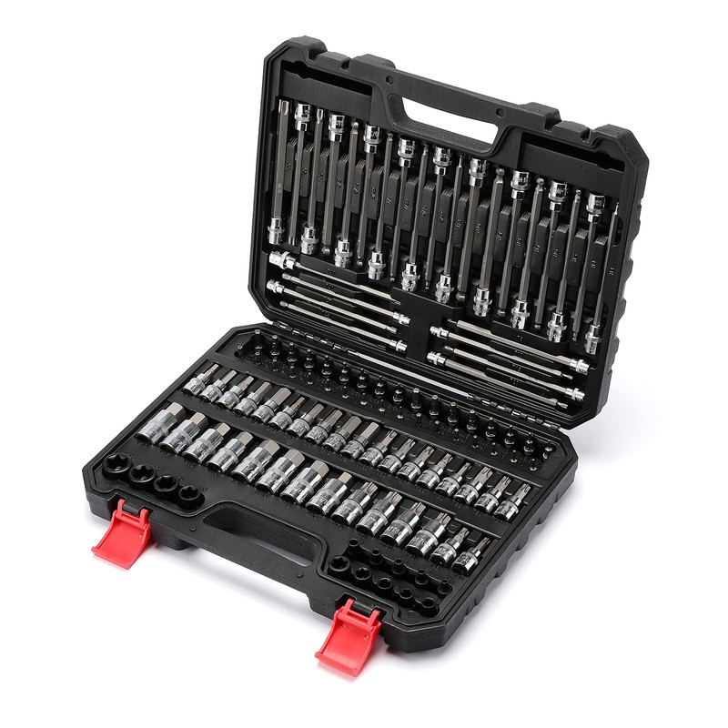 MIXPOWER 107-Piece Drive Bit Socket Set - 1/4", "3/8 &