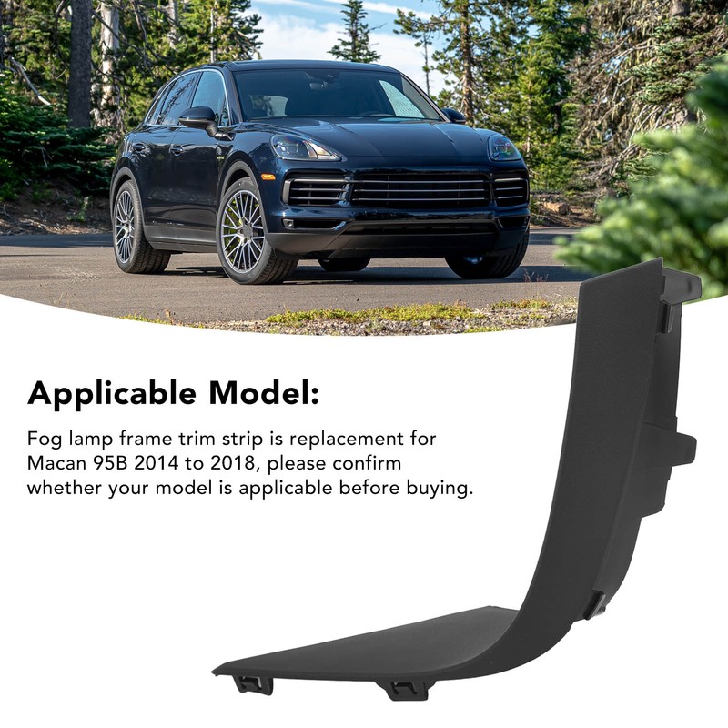 Front Bumper Grille Side Cover Durable Fog Lamp Frame Trim