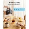 COMFEE' Electric Kettle and Tea Kettle, 1.5L Double Wall, Stainless