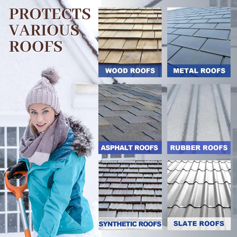 MAXKOSKO Gutter Heater for Roof Snow Melting, Self Regulating Heating
