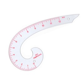 Tiger FC1 Armhole French Curve #17 – 9" Plastic Ruler | Graduated in Inches for Precision Pattern Making & Design