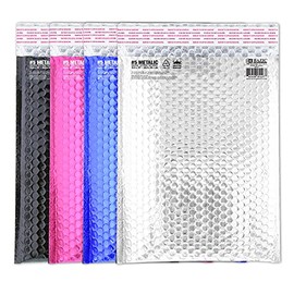 BAZIC Poly Bubble Mailers 10.5"x15" #5 Self Seal Closure, Metallic Color Padded Cushion Envelope, Mailing Shipping Envelopes Waterproof Bag, 1-Pack