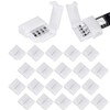20Packs 4-Pin RGB LED Light Strip Connectors 10mm Unwired Gapless
