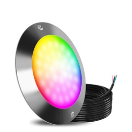 Goldlife P9-2 6Inch Pool Light for Inground Pools 12V 60W 6000LM, 50ft Cord LED Underwater Pool Lights, IP68 Waterproof Swimming Pools Light, RGB Pool Light Fixture (NOT Included Controllers)