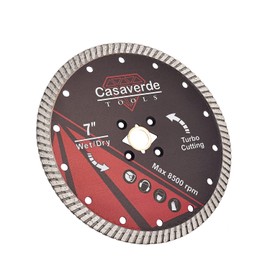 Casaverde 7" Diamond Granite Blade Turbo Blades Cutting for Granite Marble Ceramic Porcelain and Engineered Stone
