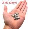 Nuts made of stainless steel with serrated edge, M3, nuts