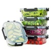 WWYH.DSS 5-Piece Set, 36 oz Glass Meal Prep Containers with