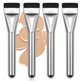 Pack of 4 Foundation Brushes, Foundation Brush Flat, Ultra Thin Foundation Brush, Powder Brush for Liquid, Concealer Brush, Makeup Brush for Creamy, Powdery or Liquid Foundation