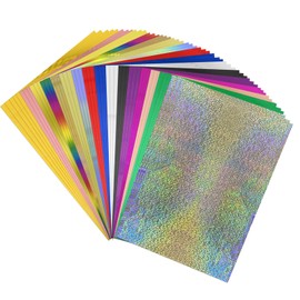 16 Colors 50 Pieces Toner Reactive Foil for Laminator, 20x29cm/7.9x11.4inch Foil Paper for Toner Foiling Scrapbooking Craft Projects Card Making, Foil by Laser Printer and Laminator ( 16 Color )