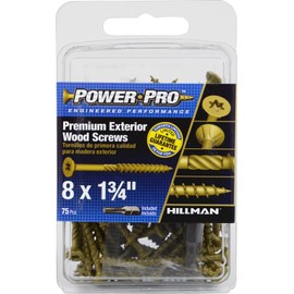Power Pro 42478 AP Wood Screw (20 Pack), 8 x 1.75"