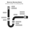 Siphon Black Matt for Washbasins and Washbasins, Keymark Brass Pipe