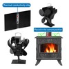 Heat Powered Stove Fan Self Starting Heat Resistant Aluminum Alloy