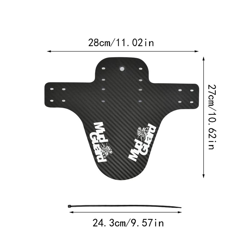jiyuan 2 pieces Mud Guard Front or Rear Compatible, Downhill
