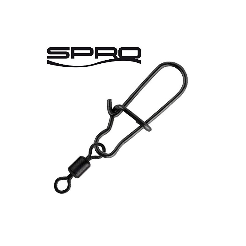 Spro Matt Black Easy Snap + Rolling Swivel - Snaps