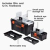 beyond by BLACK+DECKER Tool Box Bundle, 19-Inch & 12-Inch (BDST60129AEV)
