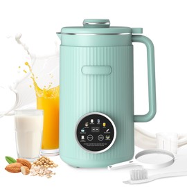 ANHANE 35oz Soy Milk Maker Machine: 8-in-1 Nut Milk Maker for Oat Milk, Vegan Drinks, Baby Food Blender - Plant-Based Milk Machine with Stainless Steel, LED Touch, Auto Shutoff (Green)