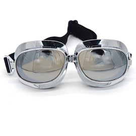 Evomosa Motorcycle Goggles Vintage Pilot Goggles Retro Motocross Goggle Windproof ATV Outdoor Eyewear