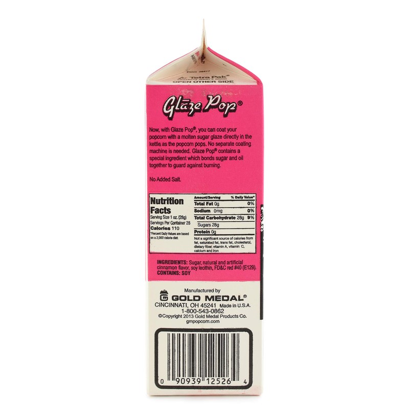 Gold Medal Red Cinnamon Glaze Pop Frosted Popcorn Mix, 28