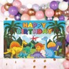 Dinosaur Birthday Party Backdrop Banner, 180 x 110 cm, Colourful
