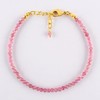 InfinityGemsArt Pink Tourmaline Gemstone Bracelet Natural Minimalist Jewelry for Women