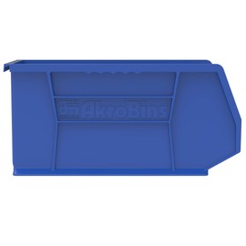 Akro-Mils 30240 AkroBins Plastic Storage Bin Hanging Stacking Containers, (15-Inch x 8-Inch x 7-Inch), Blue, (12-Pack)