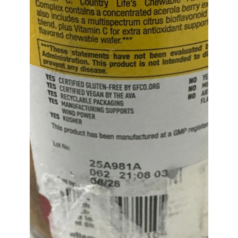 Country Life Chewable Acerola C