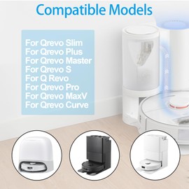 LOOHAOC 12-Piece Accessory Set Compatible with Roborock Q Revo/Qrevo S/Qrevo Master/Qrevo Curve/Qrevo MaxV/Qrevo Pro/Qrevo Slim/Qrevo Plus Robot Vacuums, With 6 Dust Bags and 6 Mop Cloths