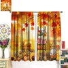 Fall Dwarf Curtains Farmhouse Harvest Pumpkin Curtains Autumn Thanksgiving Home