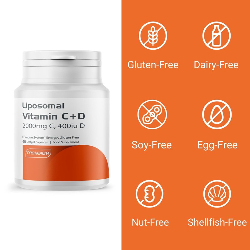 ProHealth Liposomal Vitamin C 2000mg + Vitamin D3 400IU softgels