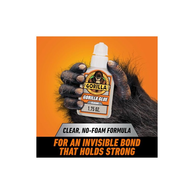 Gorilla 4500104 transparente pegamento 1,75 oz, Transparente, 1 unidad, Transparente