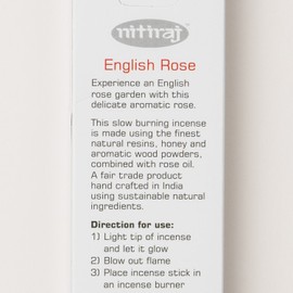 Nitiraj Premium English Rose Natural Incense Sticks 25 Grams