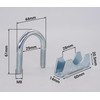 SKIR'CO (Pack of 4) Pipe Clamps for 28mm Diameter Pipe