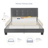 Lexicon Full Bed Frame, Velvet Upholstered Bed with Button Tufted