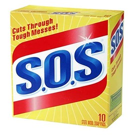 S.O.S. Steel Wool Soap Pads, 10-count Boxes (Pack of 12)