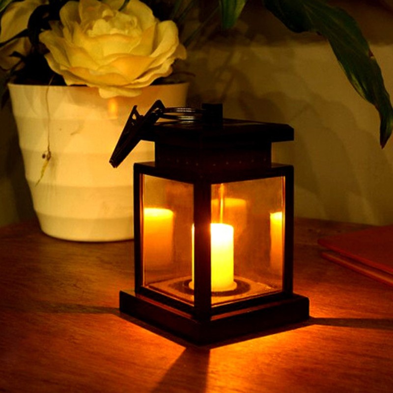 LED Outdoor Solar Lantern Garden Hanging Solar Lamp with Decorative