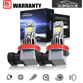 AUIMSOCO H11 Combo LED Headlight 120W 80000LM Low Beam 6500K Bulbs Kit Cool White
