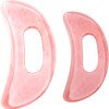 Yeesabella 2 PCS Gua Sha Stone Full Body Gua Sha Massager Guasha Stone Tool Lymphatic Drainage Massager Sculpting Anti Cellulite Guasha Scraper for Full Body Men Women Pink Plastic