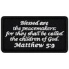 EmbTao Matthew 5:9 Blessed are The Peacemakers Parche bordado Insignia