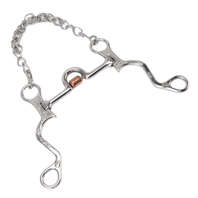 120mm Horse Mouth Snaffle with Chain Stainless Steel Horse Bit