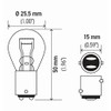 HELLA 1157TB Standard Minature Bulbs, 12V, 27/8W