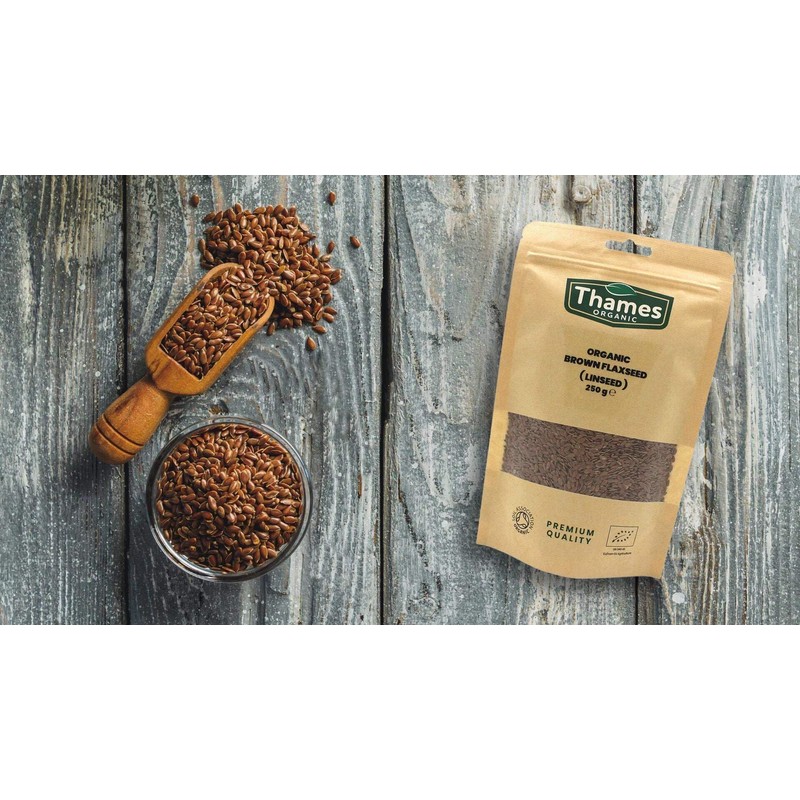 Organic Brown Flaxseed High Fiber, Omega-3s, Non-GMO, 100% Natural, Vegan,