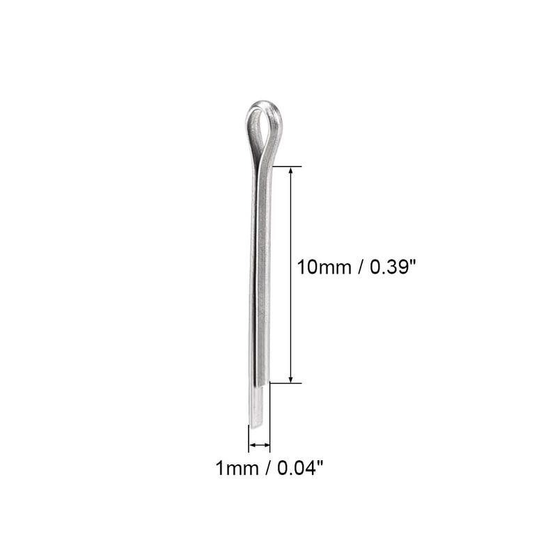 uxcell Split Cotter Pin - 1mm x 10mm 304 Stainless